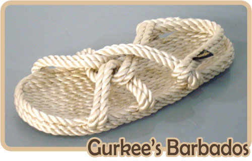 Gurkee's Sandals Barbados Style From Lotion Source Rope Sandals are ...